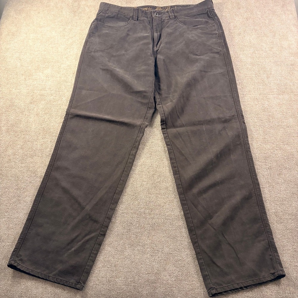 Tommy Bahama Pants Mens 38 Brown Tencel Cotton Straight Leg Chino Casual Stretch